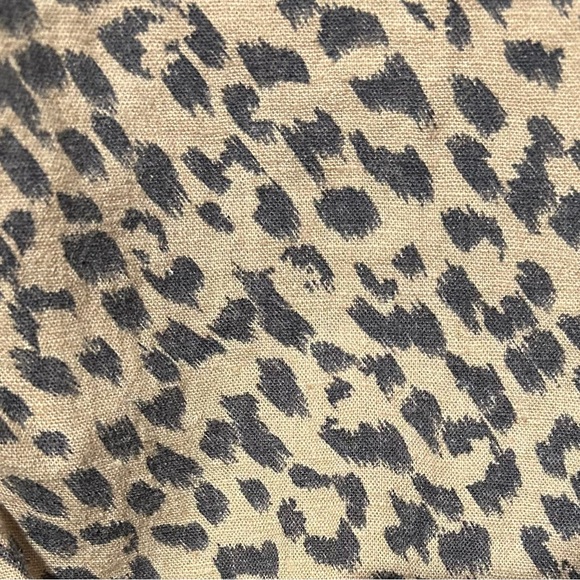 Aerie Leopard Print Linen Cargo Joggers Sz S - Picture 6 of 7